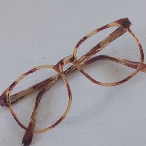 Vintage Faux Tortoise  Round Eyeglass Frame  NOS Hong Kong